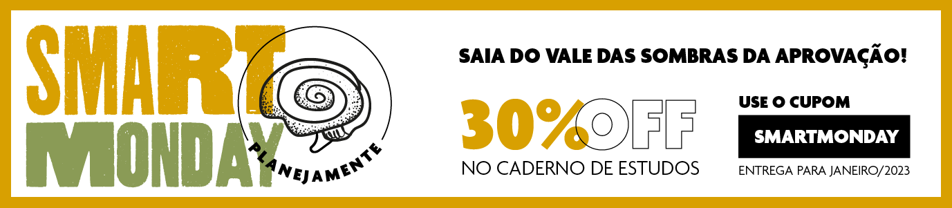 Smart Monday Planejamente. 30% de desconto no caderno de estudos com o cupom SMARTMONDAY